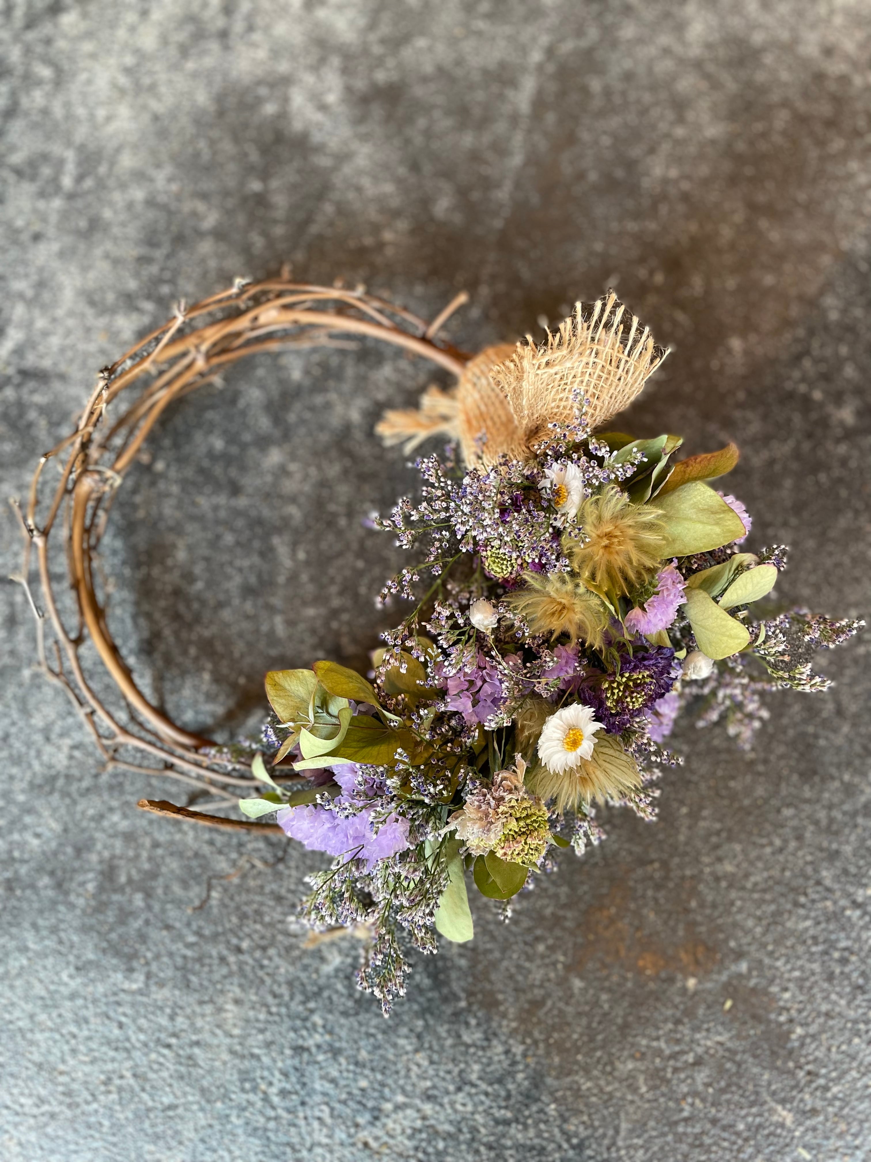 カスミ草ナチュラルフラワーリース 25cm