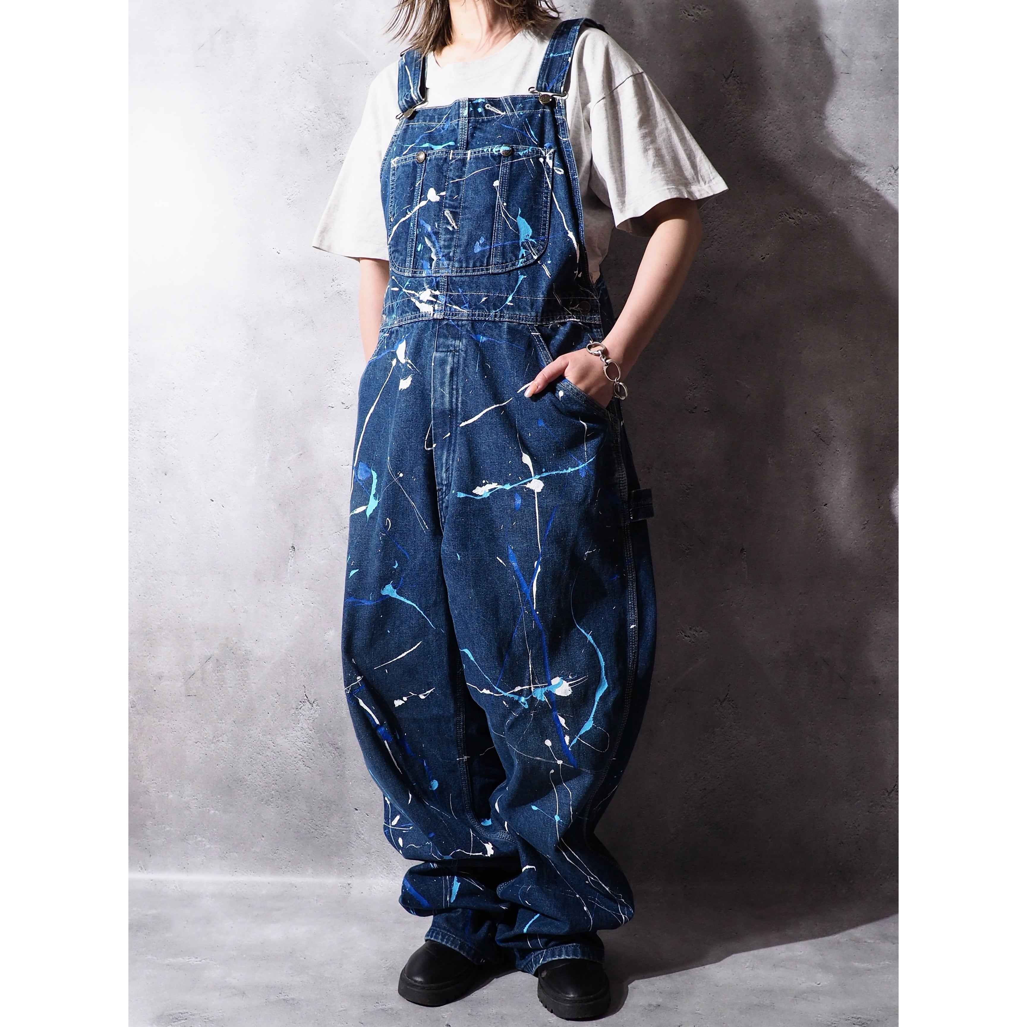 1990s ” Roebucks ” Hand painted Design vintage loose silhouette Over all