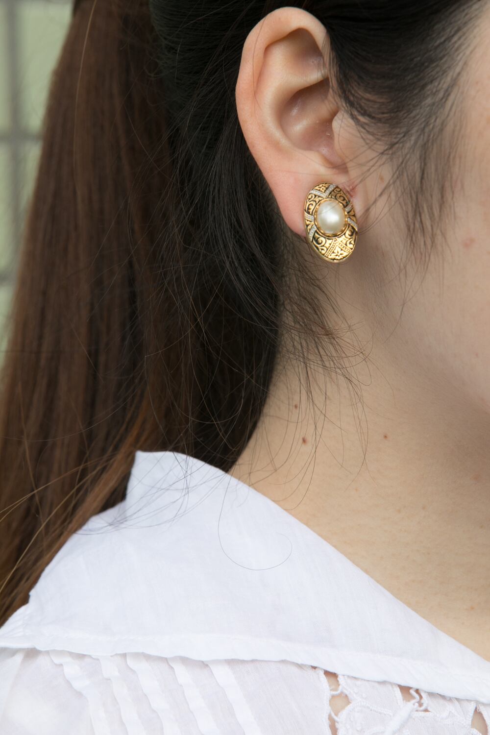 【Run Rabbit Run Vintage 】Spain earring pearl