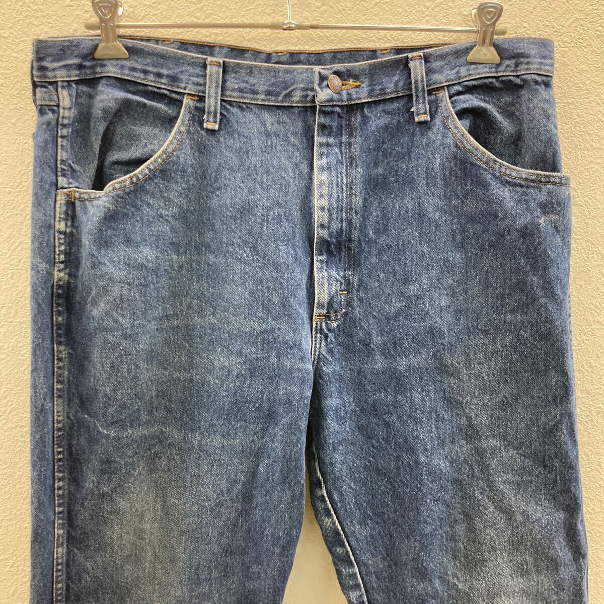 RUSTLER デニムパンツ W38 インディゴブルー ラスラー ジップアップ