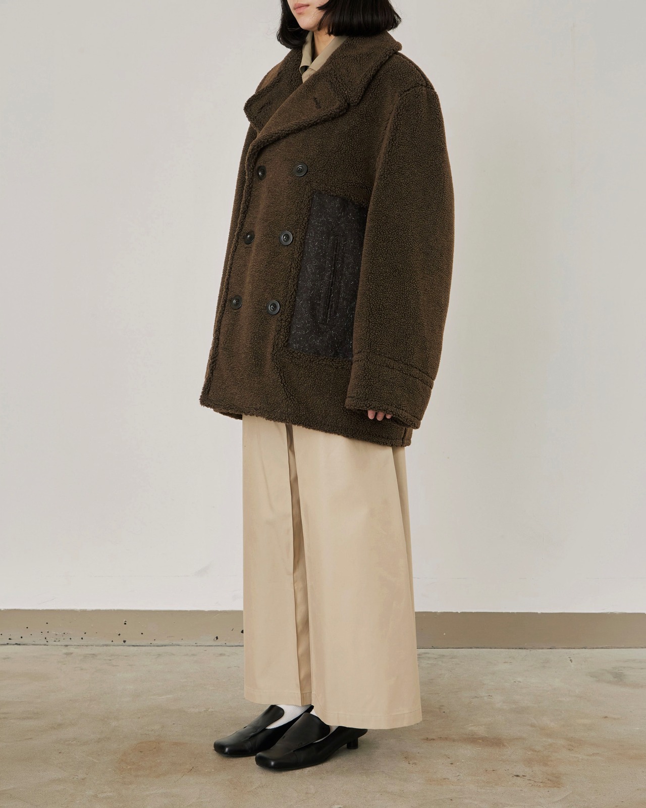 i’m here : - Boa P-Coat :Melange|ケンピメルトン/Extra TIMEピンズ