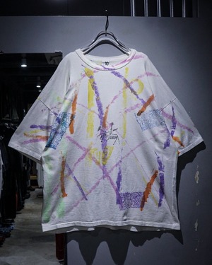 【add (C) vintage】90's Artistic Print Vintage Loose T-Shirt