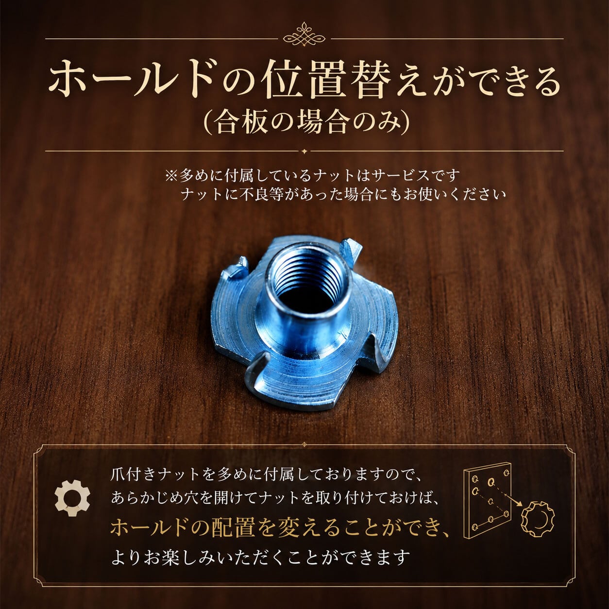 プロ仕様 カラークライミングホールド 本格派 30個セット 爪付きナット