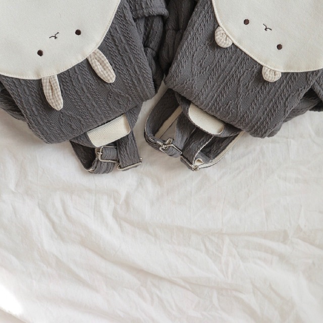 【完売】ゆきぐにどうぶつベビーリュック 黒ごまミルク