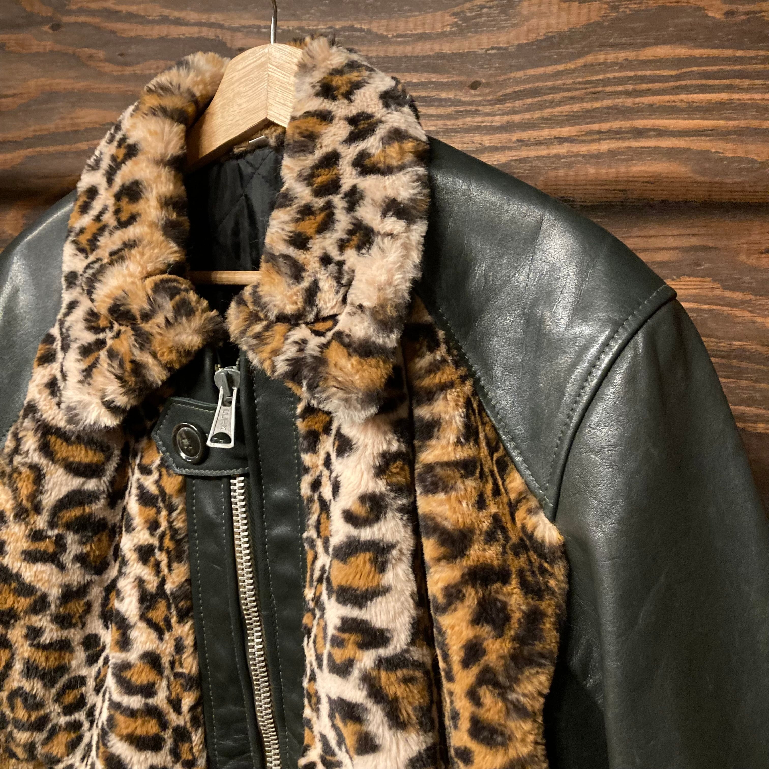 Vintage Leather Grizzly Jacket 再構築 熊ジャン オワジャン