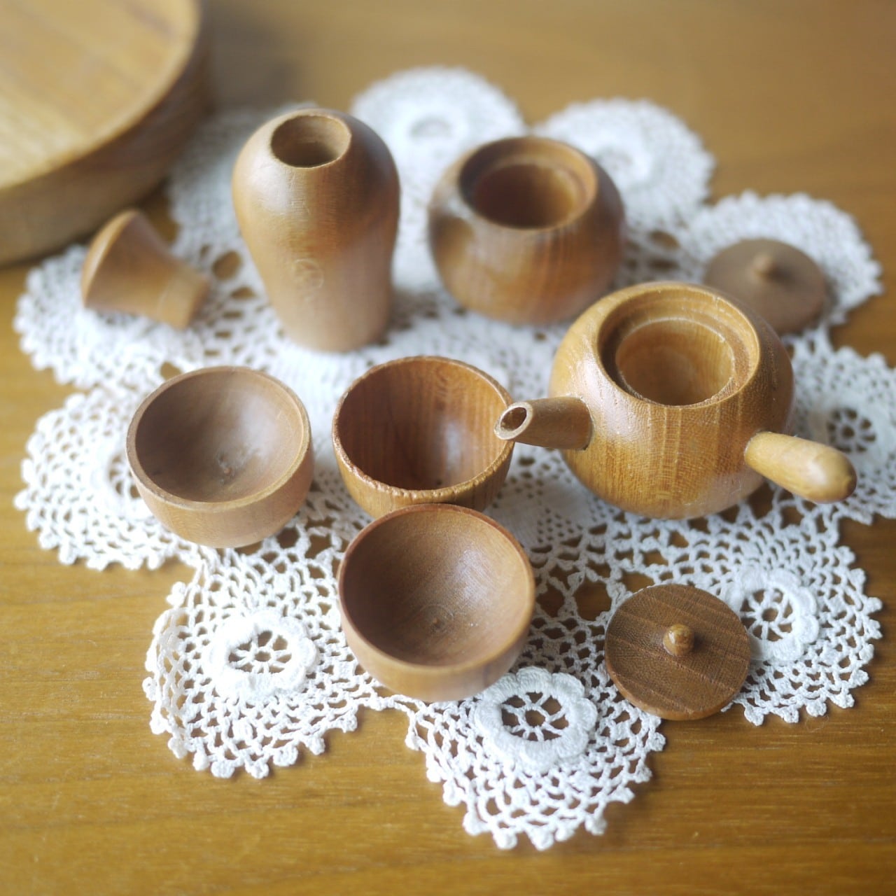 ミニチュア お茶道具セット 木製 日本 | こりすのパン屋Base店 （世界
