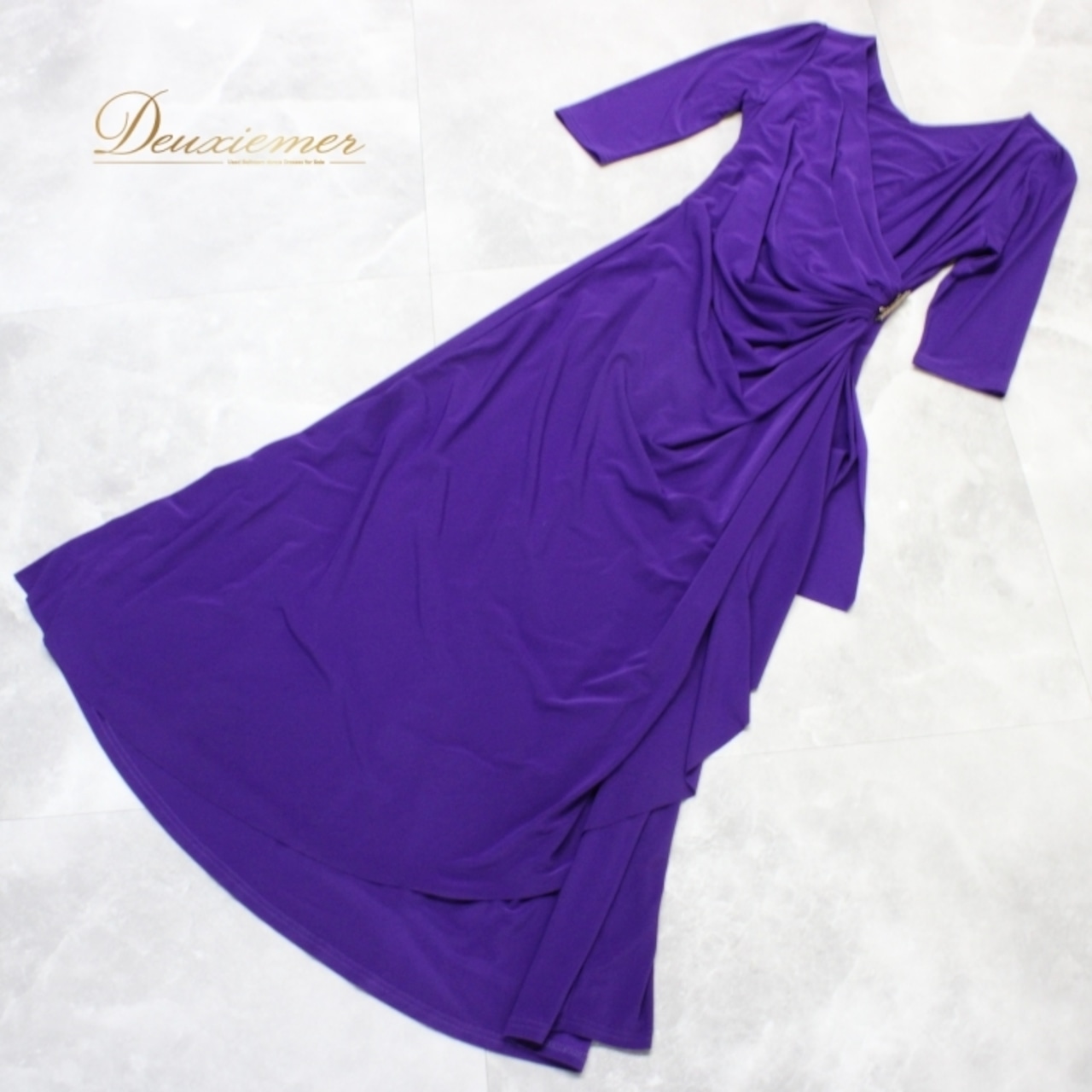 社交ダンス 衣装 スタンダード ドレス ワンピース レッスンウェア パーティドレス ICHIOKU イチオク パープル系 紫 無地 フォーマル 伸縮性 舞台映え おしゃれ 大人用 ドレスアップ カジュアル 長袖 シンプル 美ライン 記念日 パーティー用 ファッション レディース 体型カバー 着心地抜群 ロングドレス エレガント デザイン 競技用 ダンスウェア