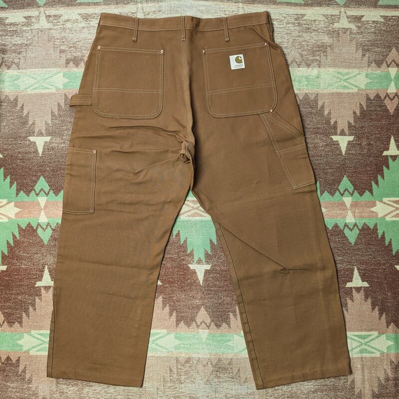 70s Carhartt Double-Knee Brown Duck Work Pants （W39） DEAD-STOCK 