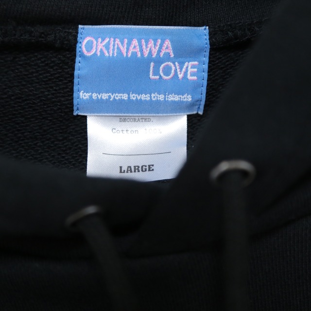 OKINAWA LOVE LOGO SLEEVS PRINT HOODIE