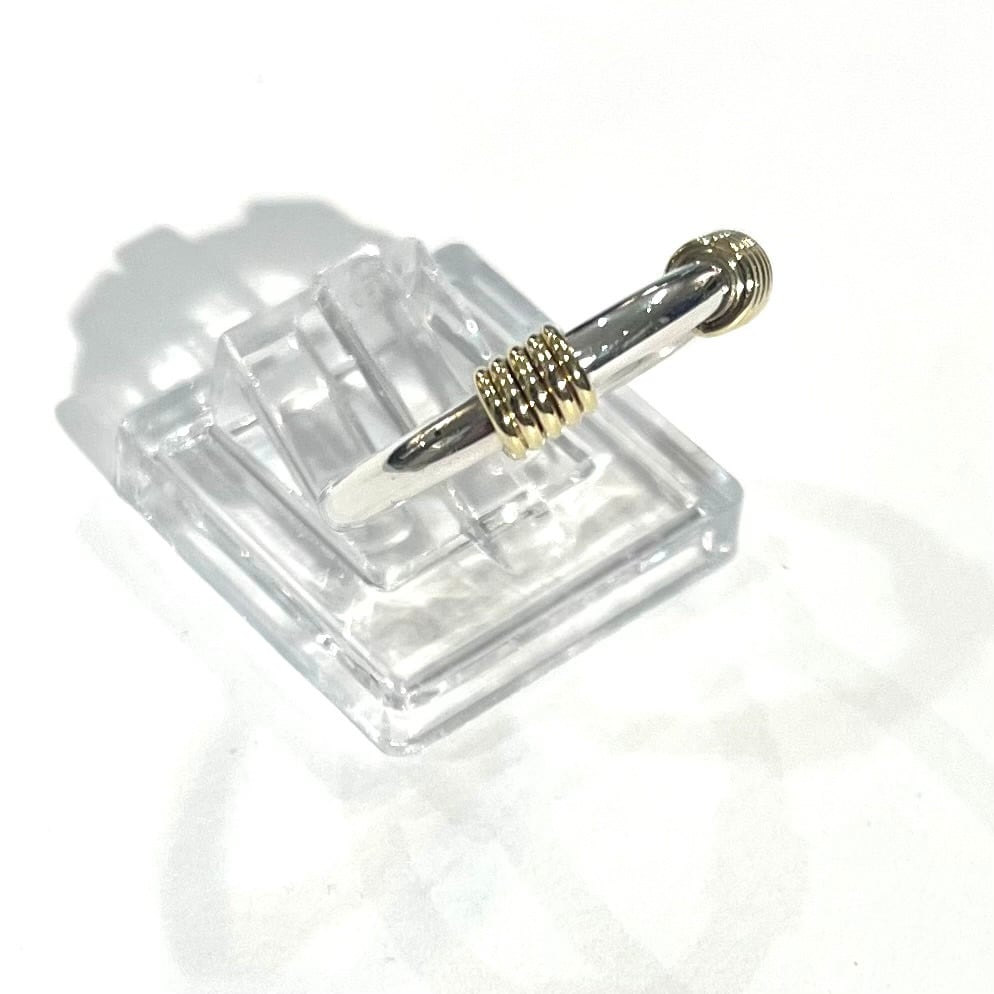 希少【TIFFANY&CO】【11-12号】2937 silver925×18KYG コイルリング