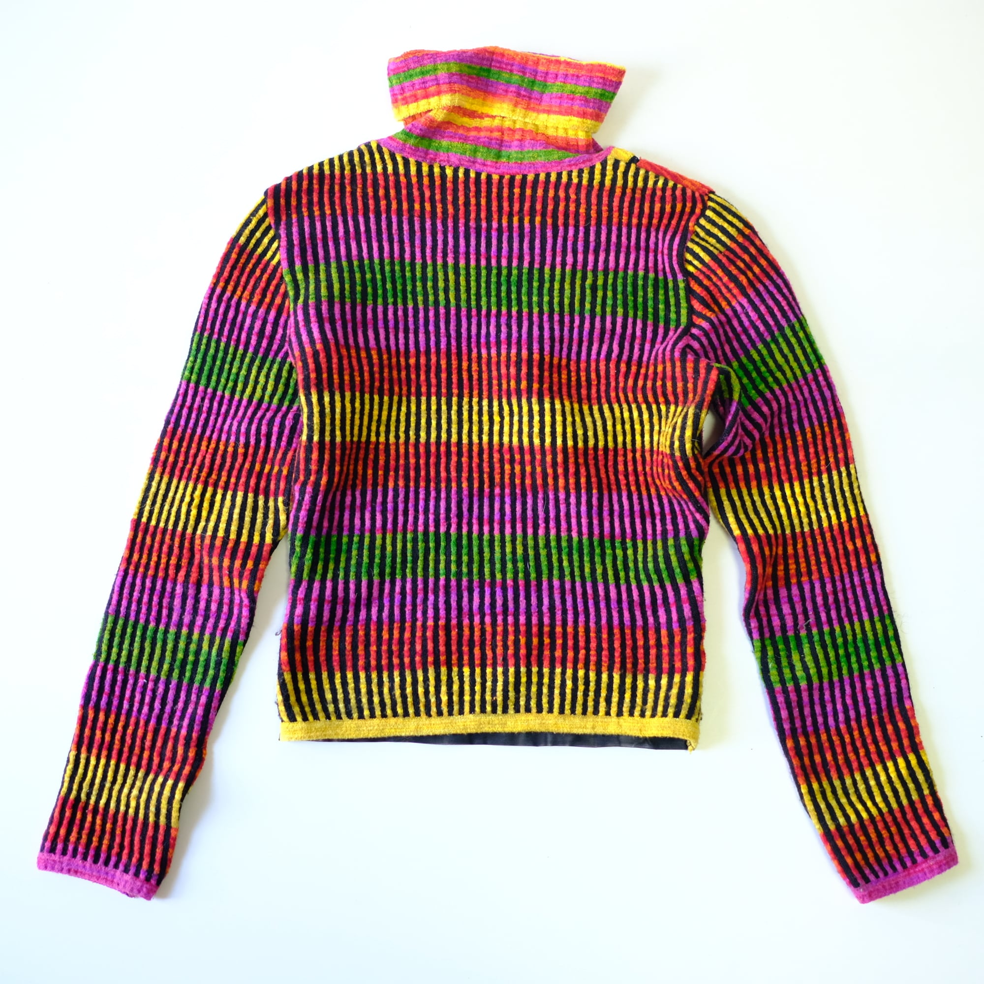 FICCE】1980〜90s フィッチェ カラフルパッチワーク ニット FICCE】1980〜90s フィッチェ カラフルパッチワーク ニット