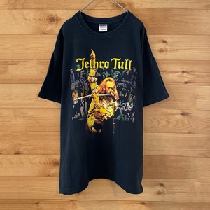 【GILDAN】ジェスロタル 2011年 ツアーTシャツ バンドTシャツ イラスト バックプリント ロックt Jethro Tull US古着 アメリカ古着