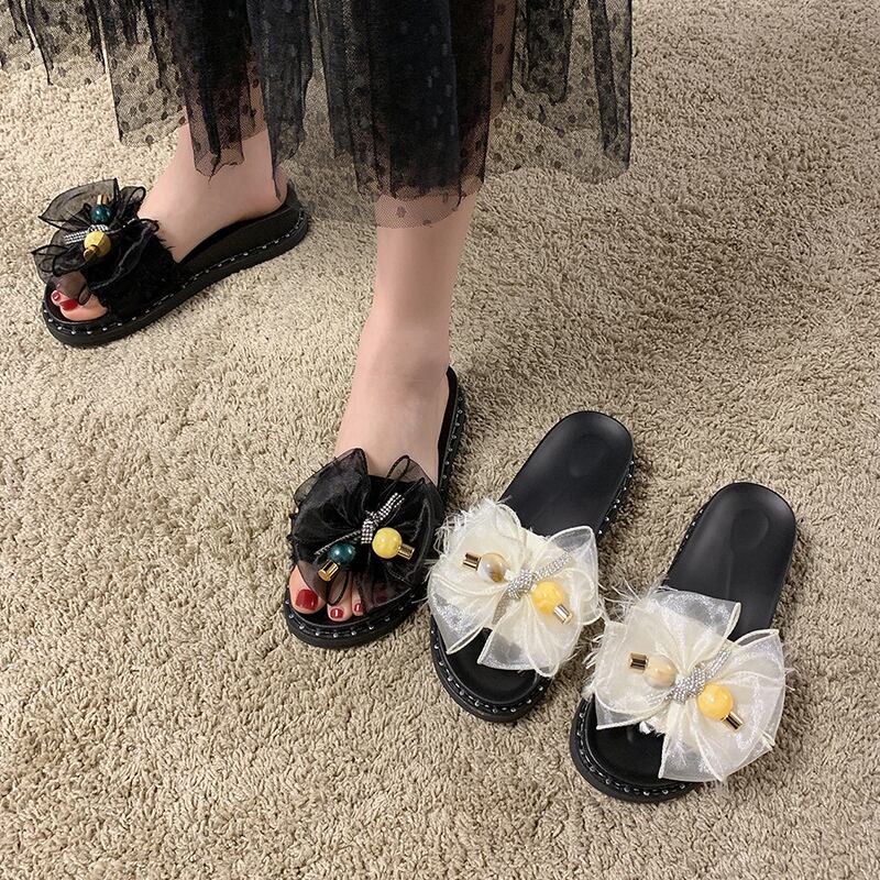 ネットレッドフラットサンダルとスリッパレディースアウターファッション2020新作夏潮厚底カジュアルオールマッチフリップフロップ 部族の婦人靴19875758489