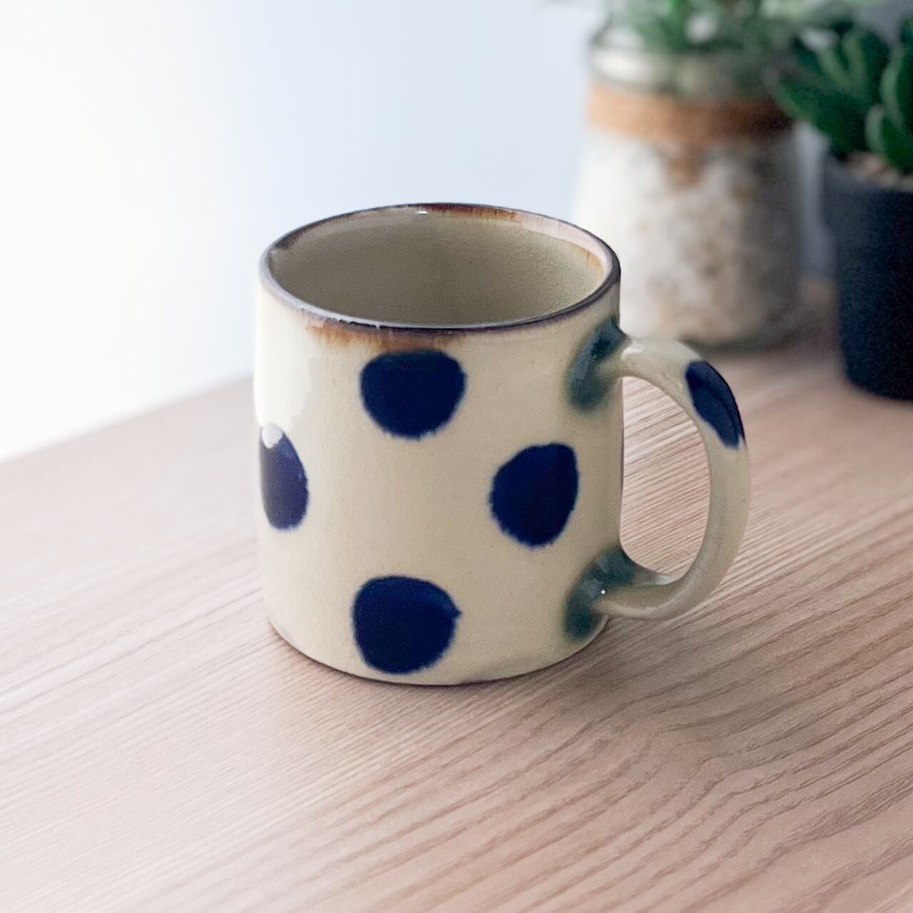 【仲間陶房】やちむん 仲間功 《(1)デミタスカップ:点打ち》工房直送!