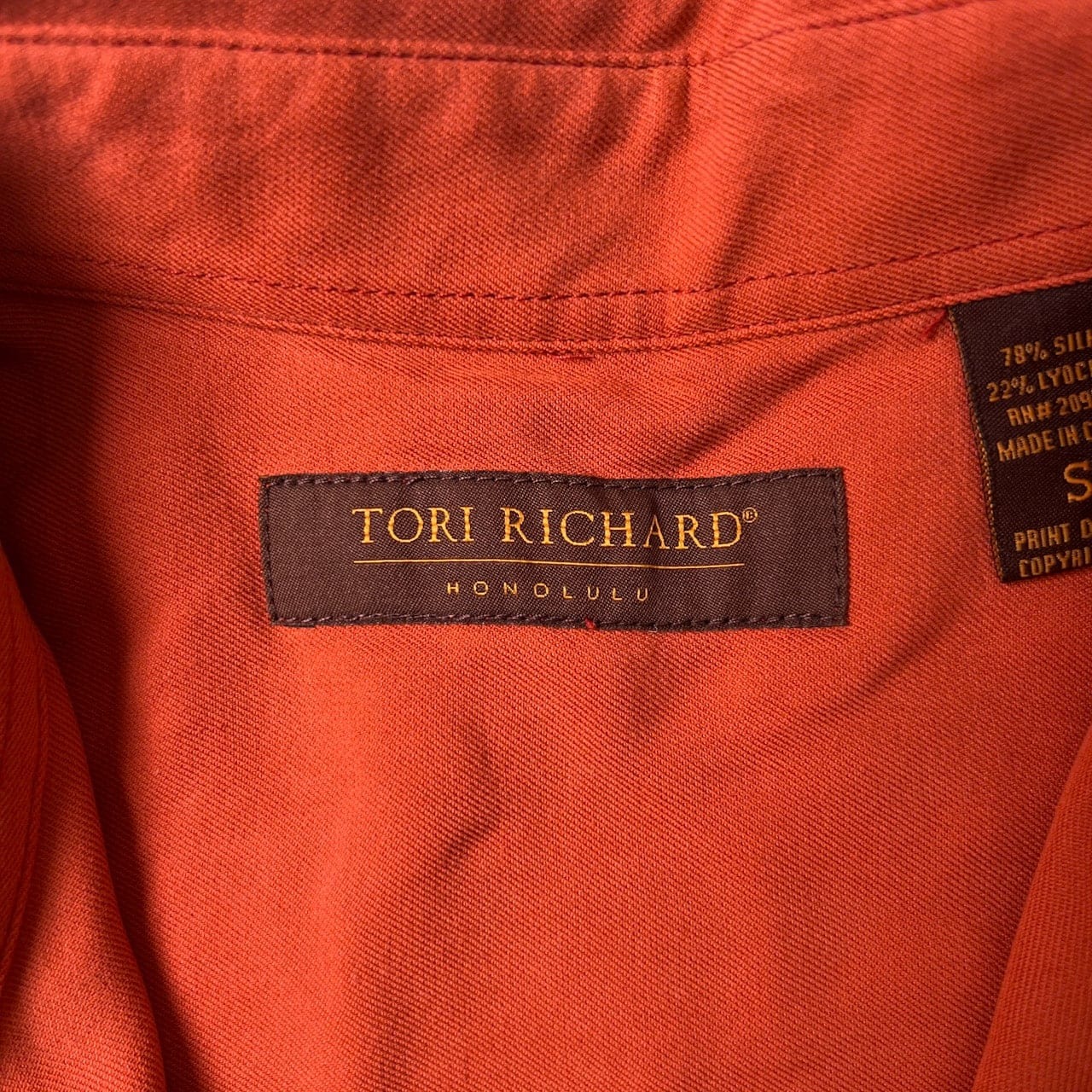 TORI RICHARD トリリチャード シルク混 背面 龍刺繍 半袖シャツ S/アロハシャツ/ドラゴン/honolulu