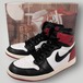 【NIKE】AIR JORDAN 1 RETRO HIGH OG BRED TOE スニーカー 29.5cm 赤×黒 ナイキ エアジョーダン1 レトロ ハイ つま黒 555088-610 2018年製