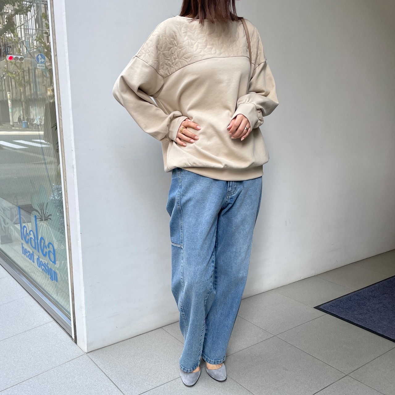 切り替えコクーンデニムパンツ（NO.68241605） | AnnaKerry