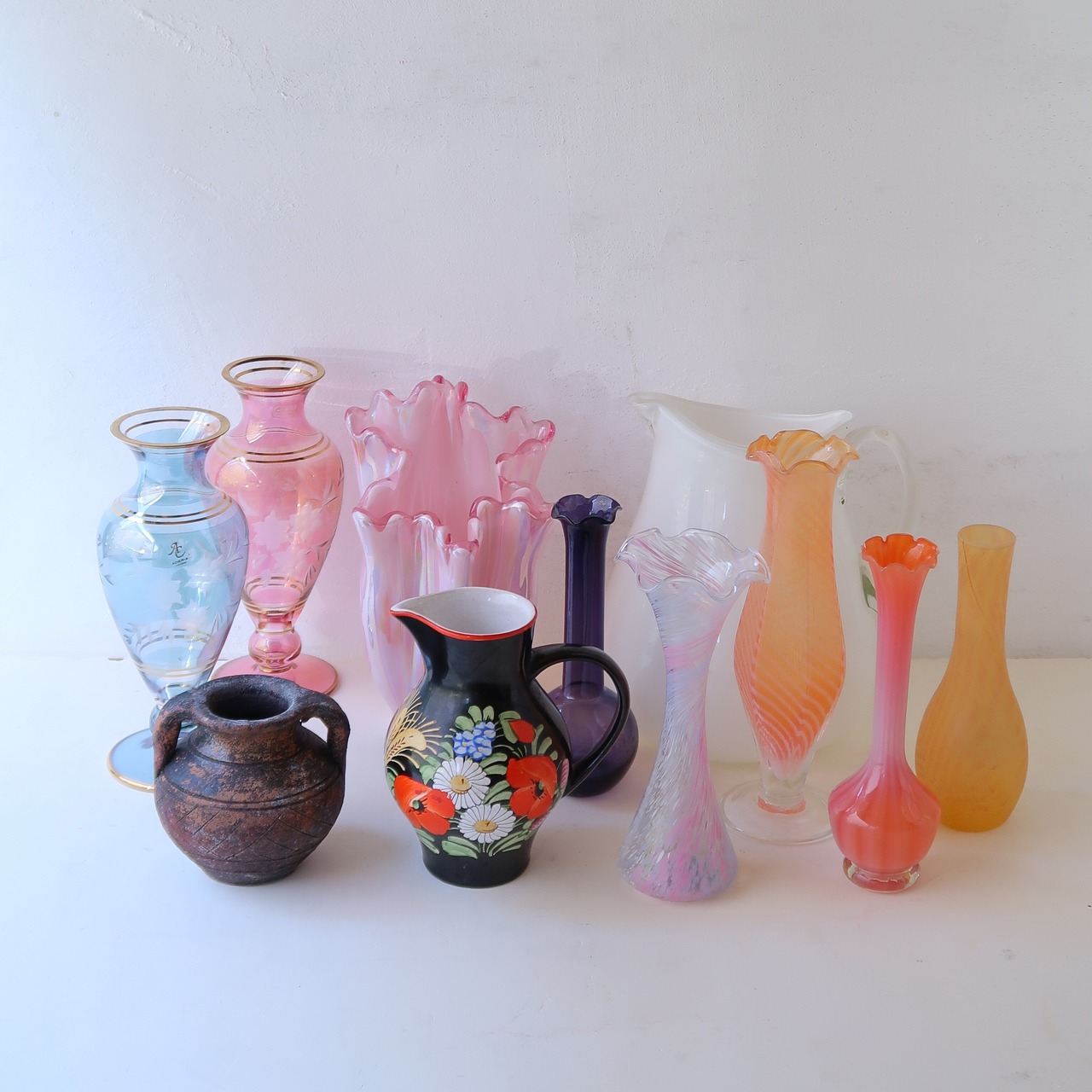 オレンジジュースの花瓶