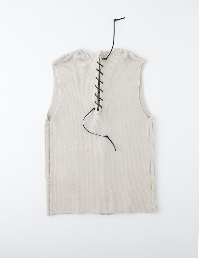 【ulikasanctus】BACK STRING KNIT VEST