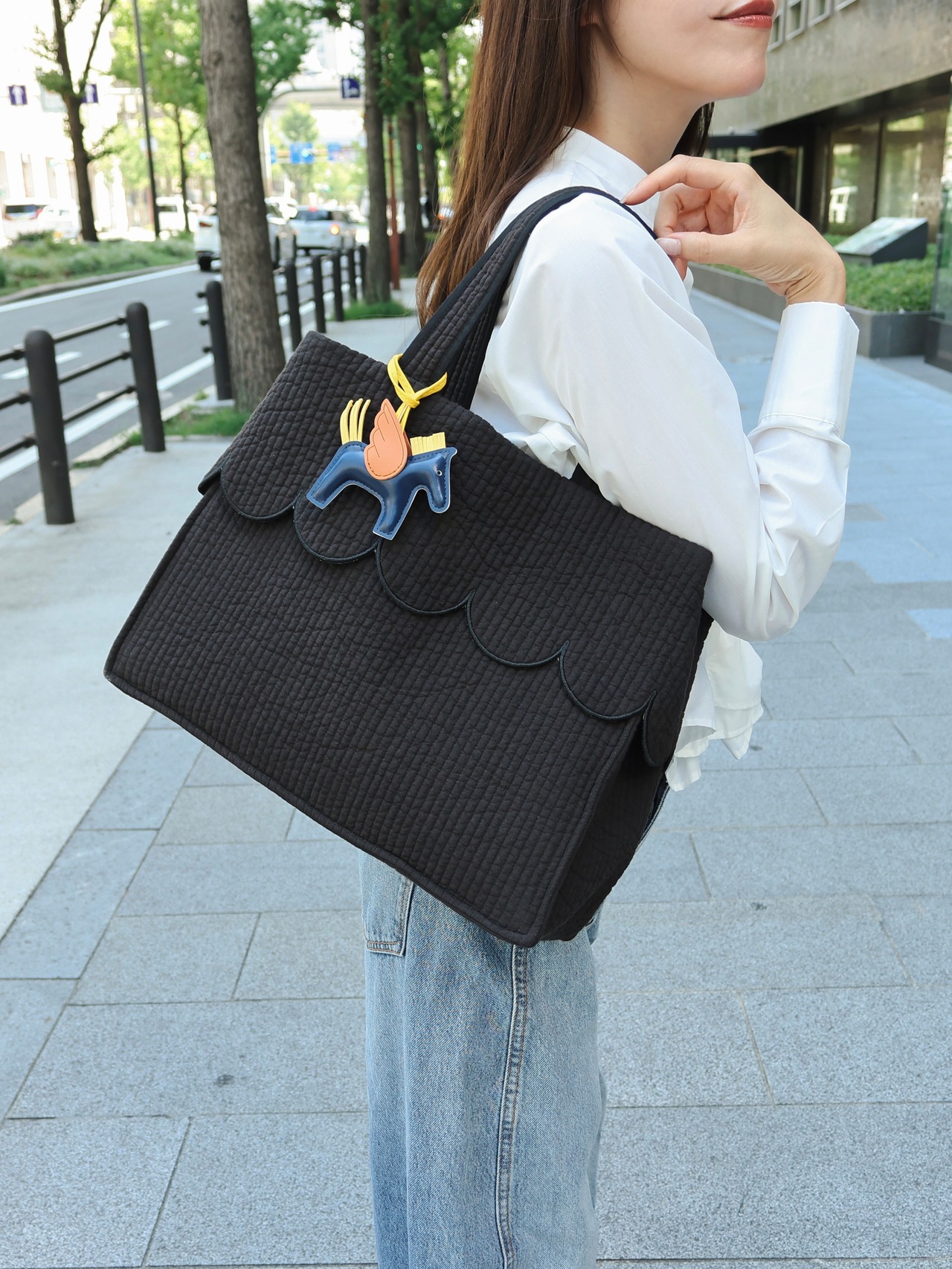 【Square Tote】Scallop Medium