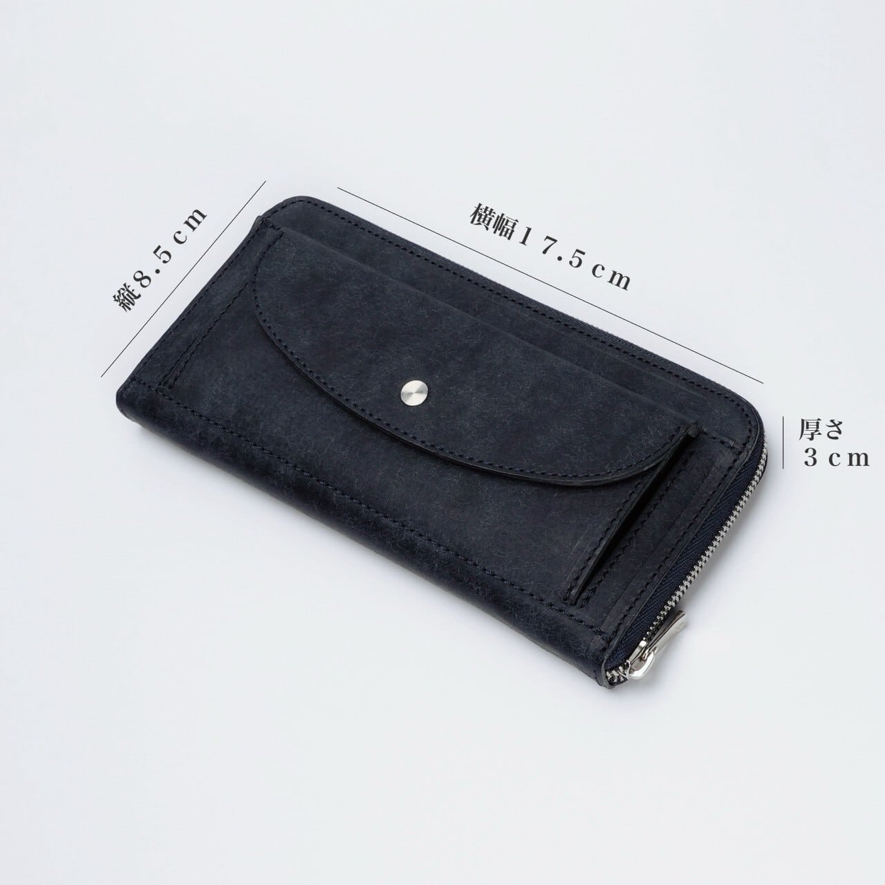 Iru×IKENOHATA GINKAWATEN】PUEBLO LEATHER ROUND WALLET / 受注生産 4