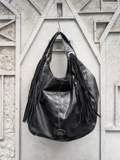 "ENZO ANGIOLINI" fringe leather handbag