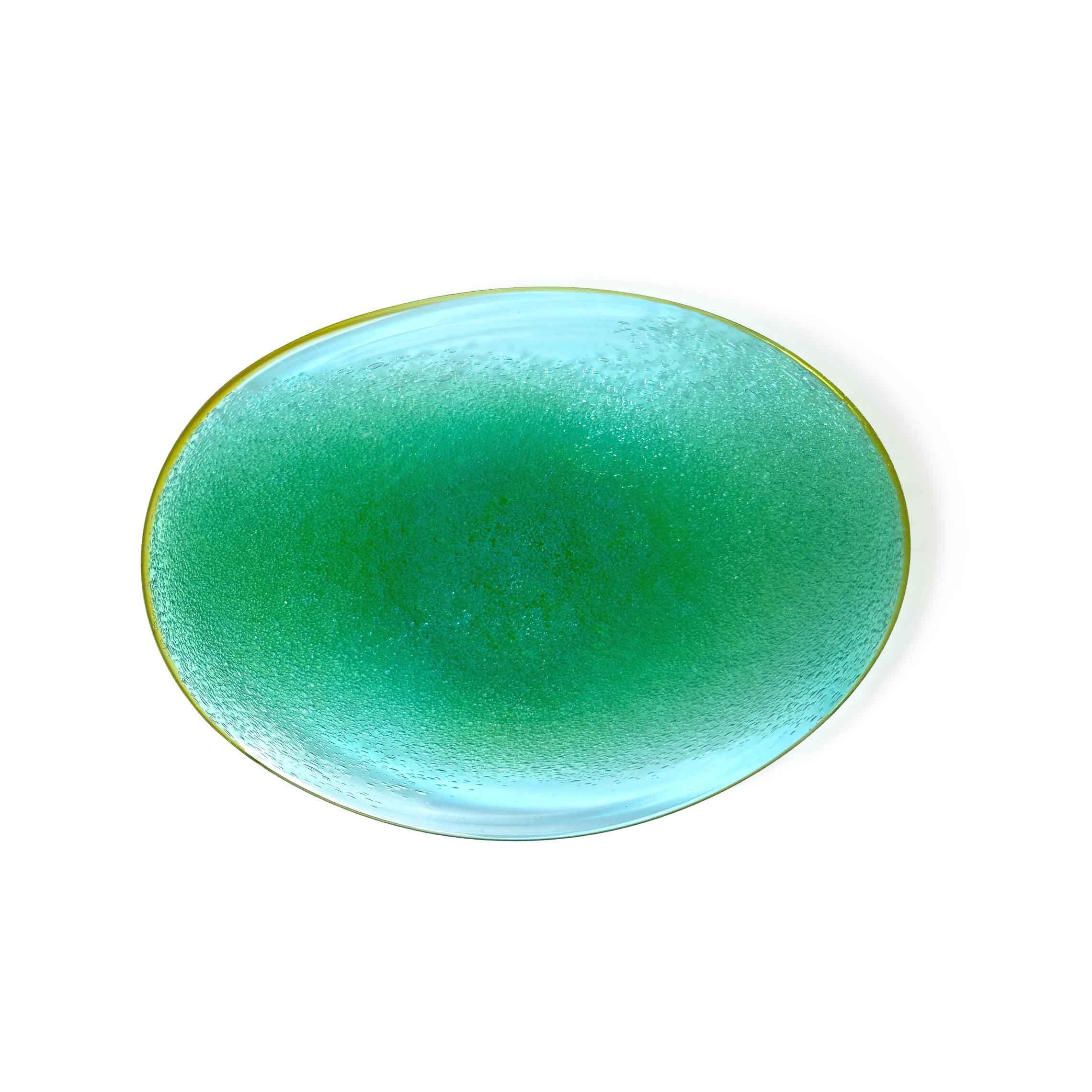 青と緑のグラデーションガラス皿 青と緑のグラデーションガラス皿 V118227091 安い 通販
