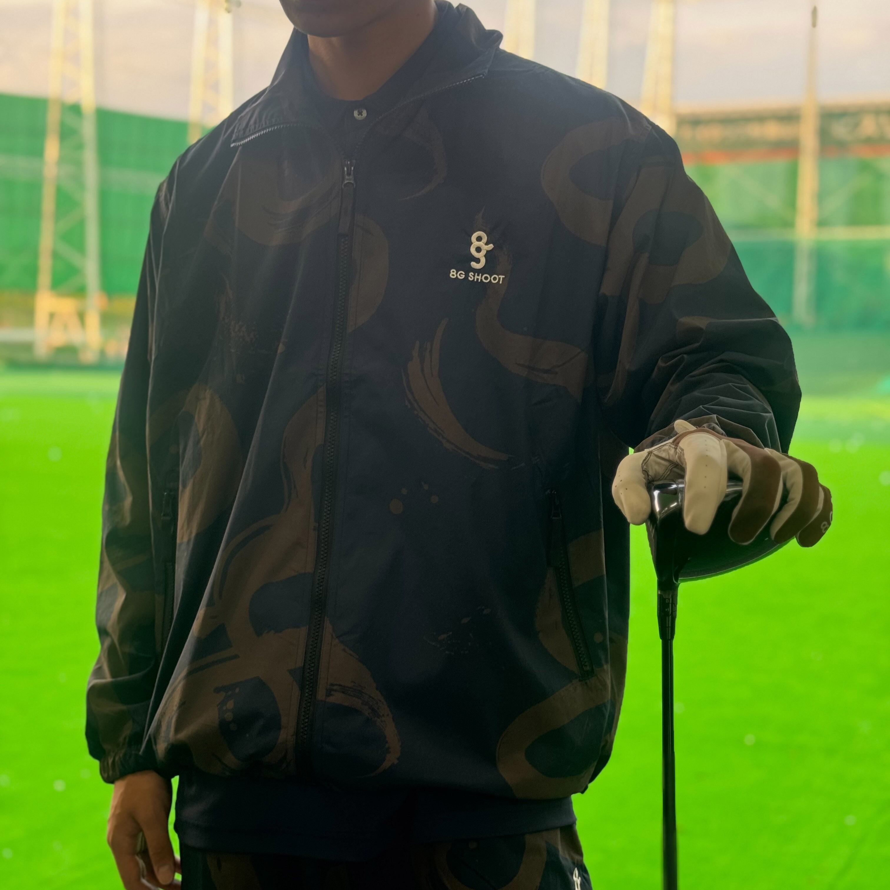 CALLIGRAPHY PATTERN NYLON JACKET -WHITE- | 8G SHOOT WEBSTORE