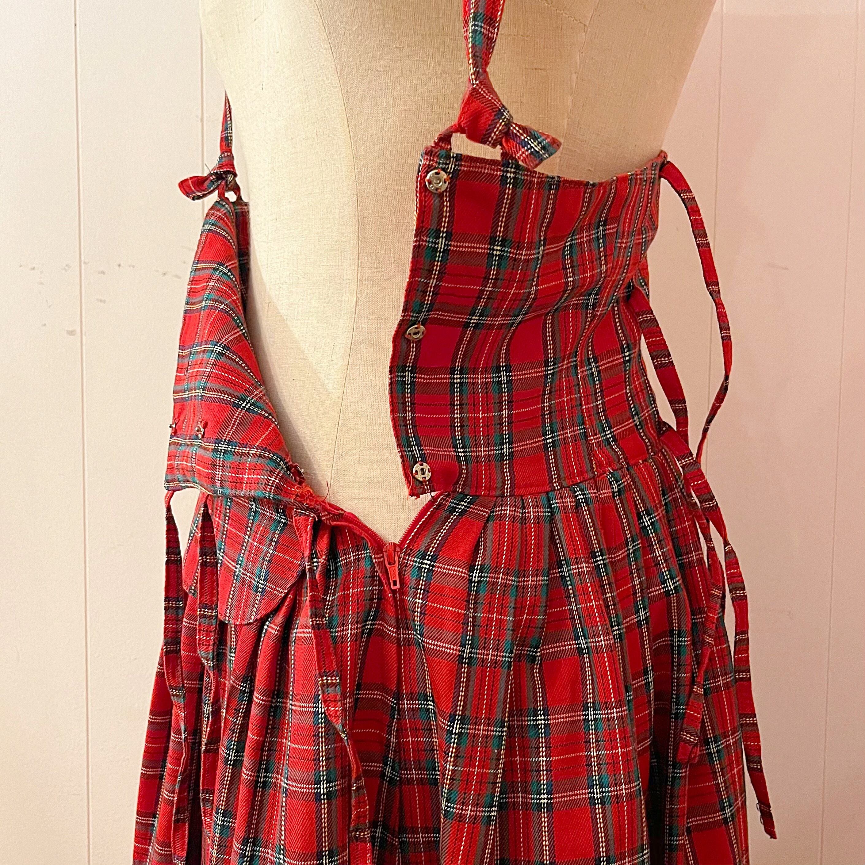 red check ribbon one-piece