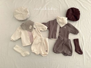 【valu bebe】コットンアイレットジャガードパンツモカ 70〜110cm
