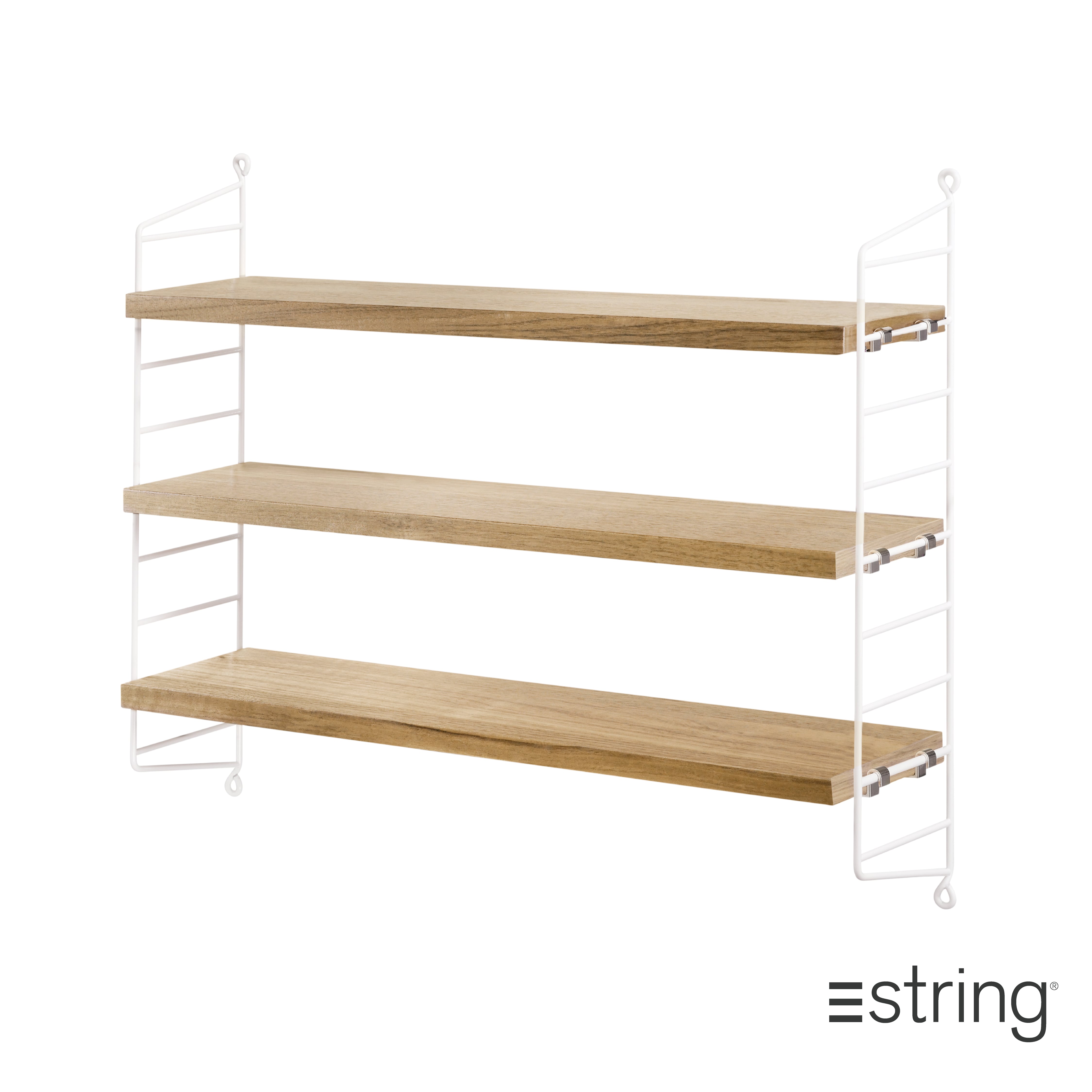 String Pocket - Oak / White