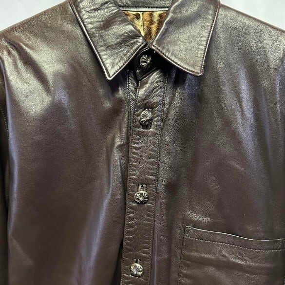 CHROME HEARTS クロムハーツ レザージャケット レオパード | chromehearts