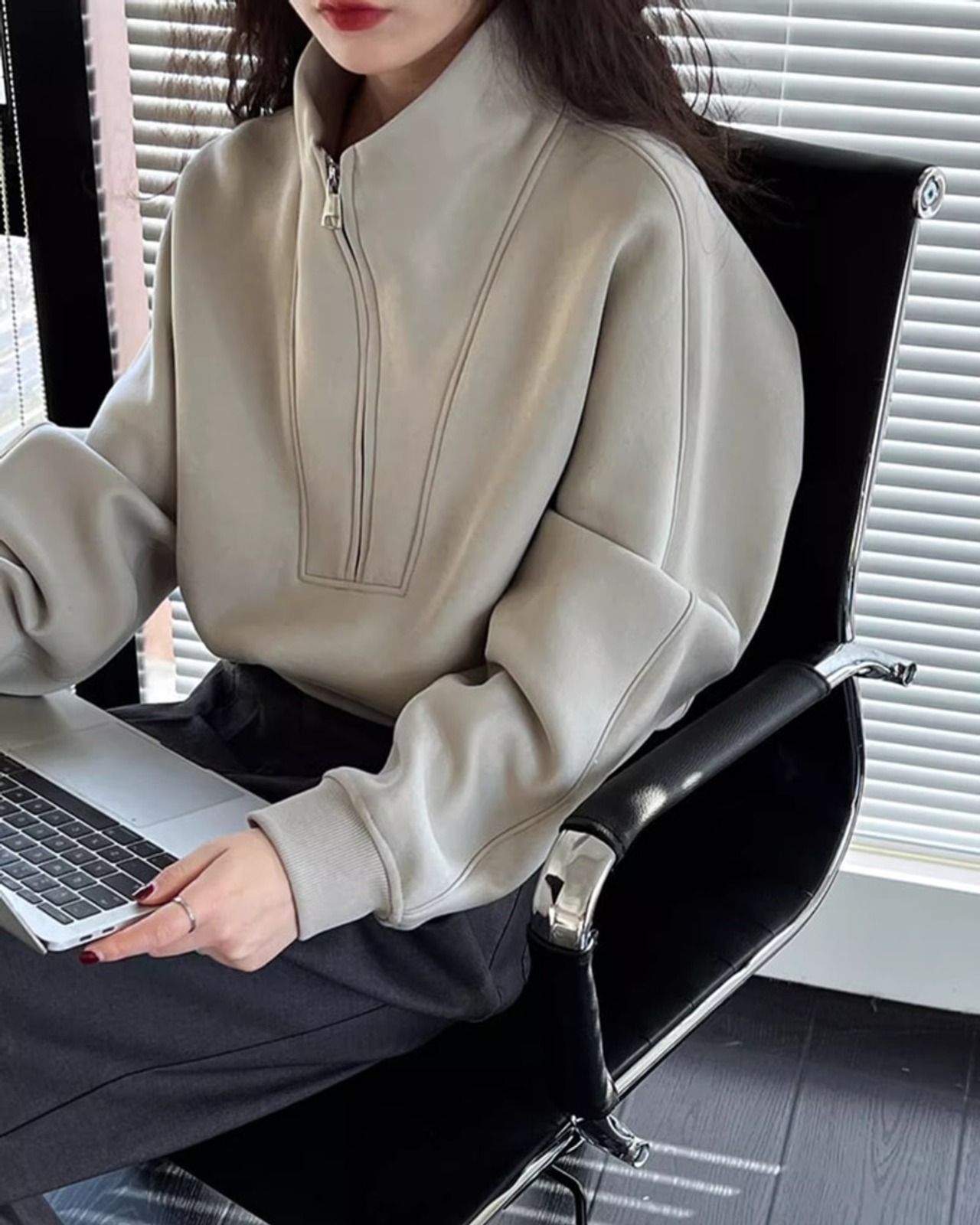 Half zip sweat Pullover　T20164