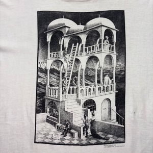 vintage 1987’s M.C.ESCHER art tee “Belvedere”
