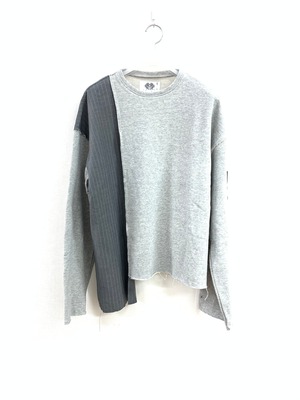 CUT-OFF PANEL SWEAT SHIRT