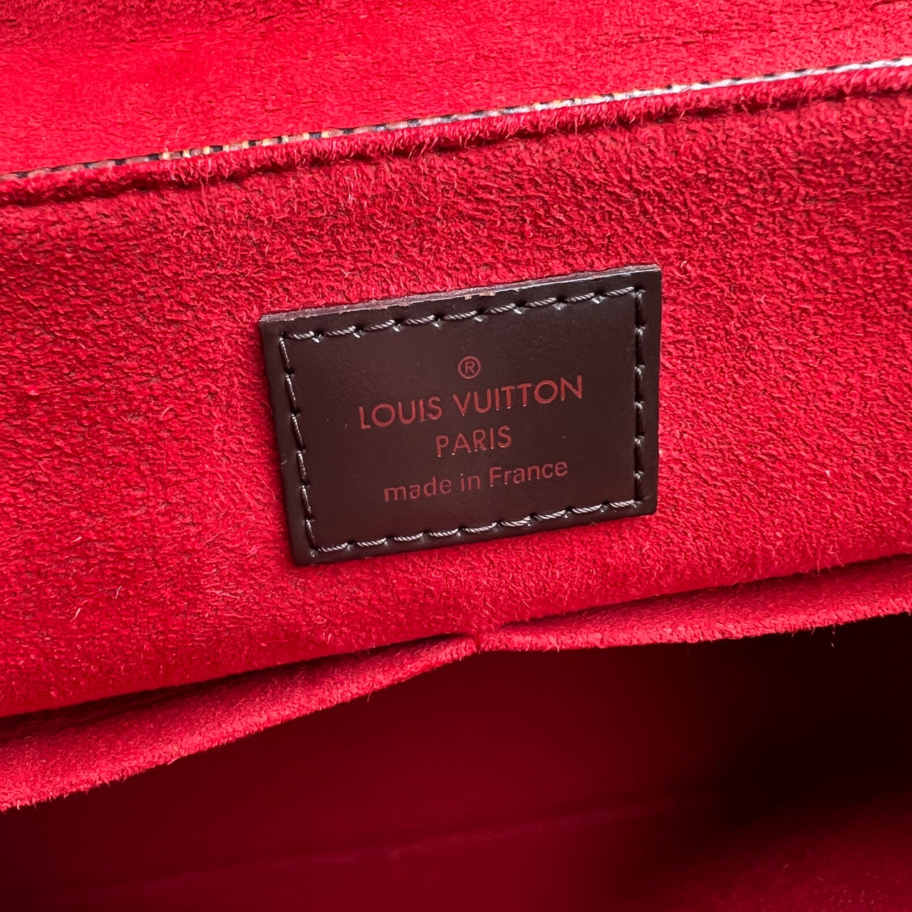 LOUIS VUITTON ルイヴィトン ２WAY ダミエ ベルガモ FL1102 レザー ショルダーバッグ ブラウン A-9832