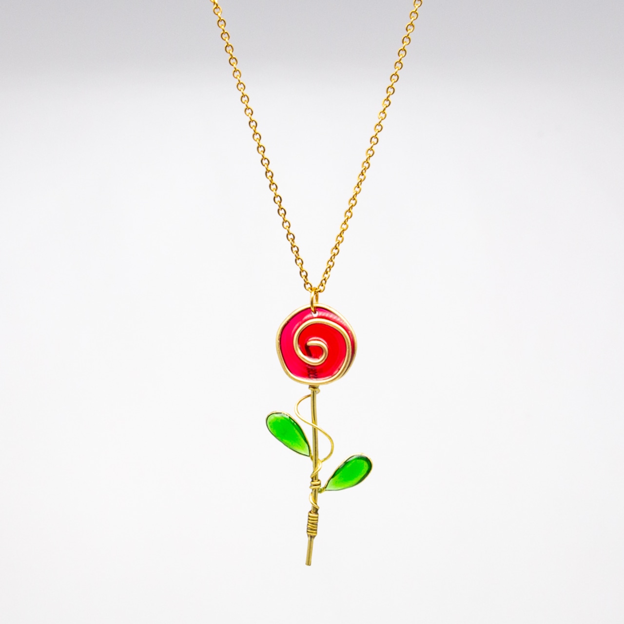 Resin Rose Necklace 01  / ネックレス