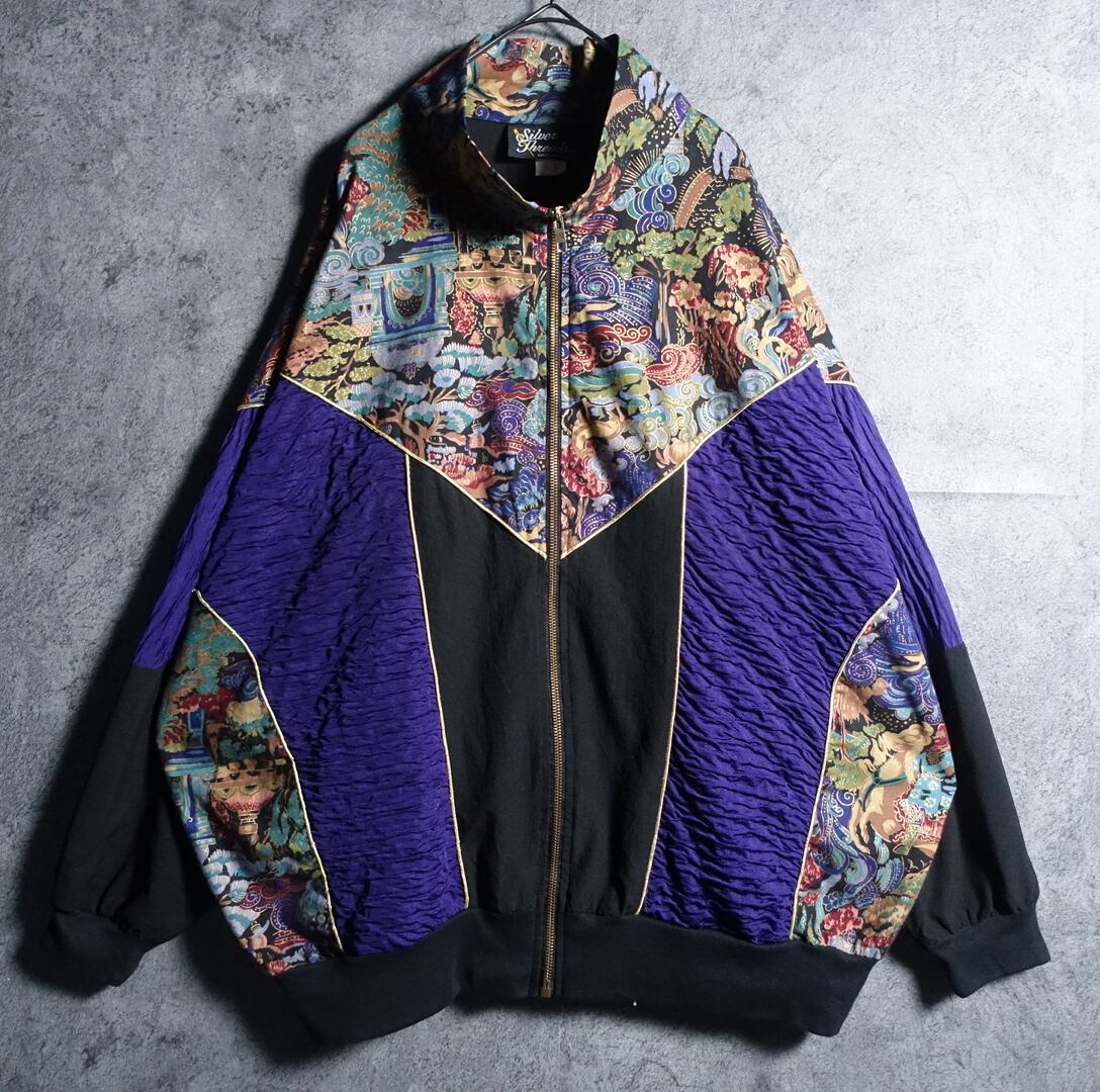 Japanese Pattern & Pleated Dolman Sleeve Design Jacket