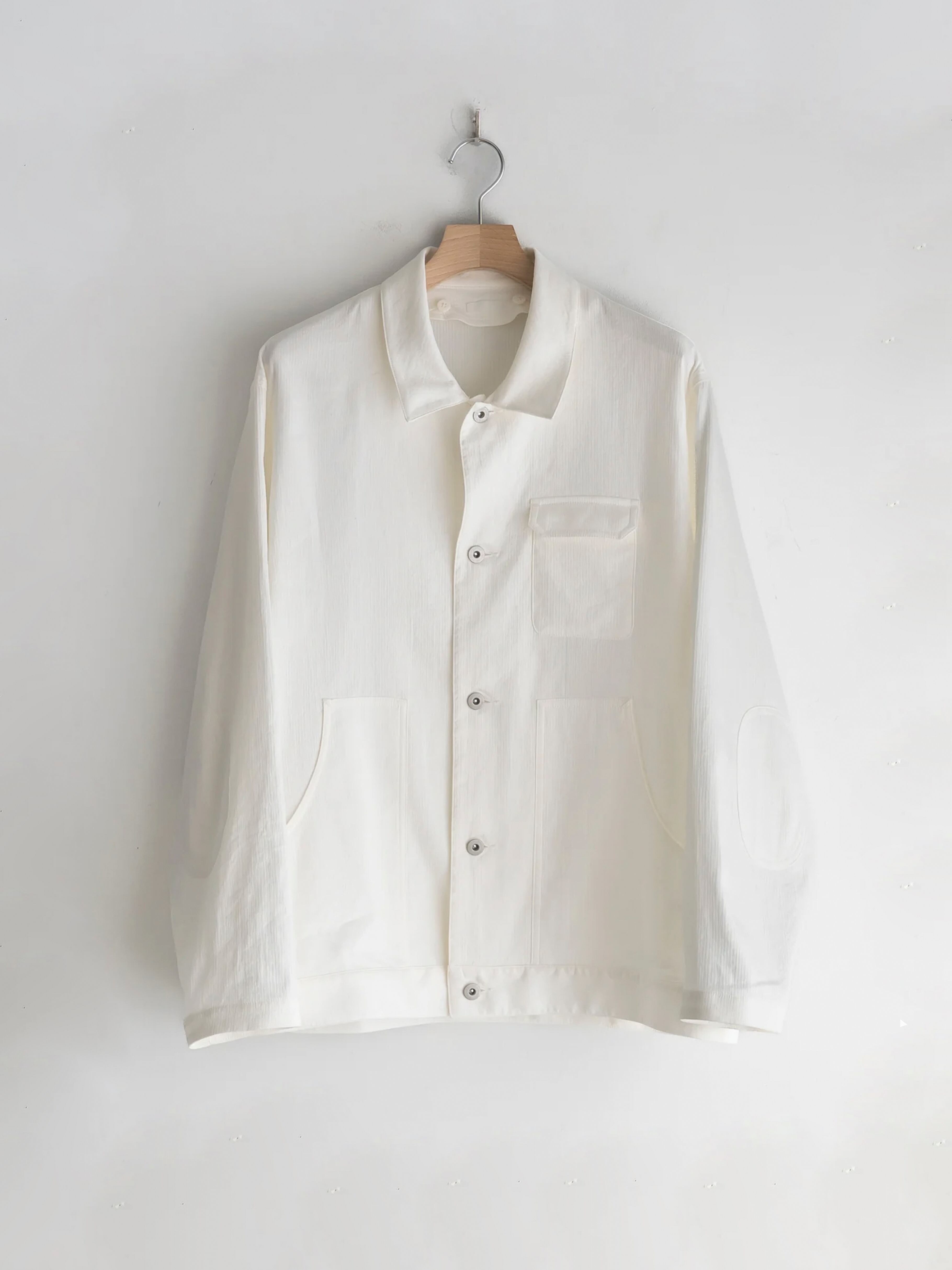 SEEALL CONVERTIBLE COLLAR WORK JACKET WHITE SAU63 JK183 | BEST