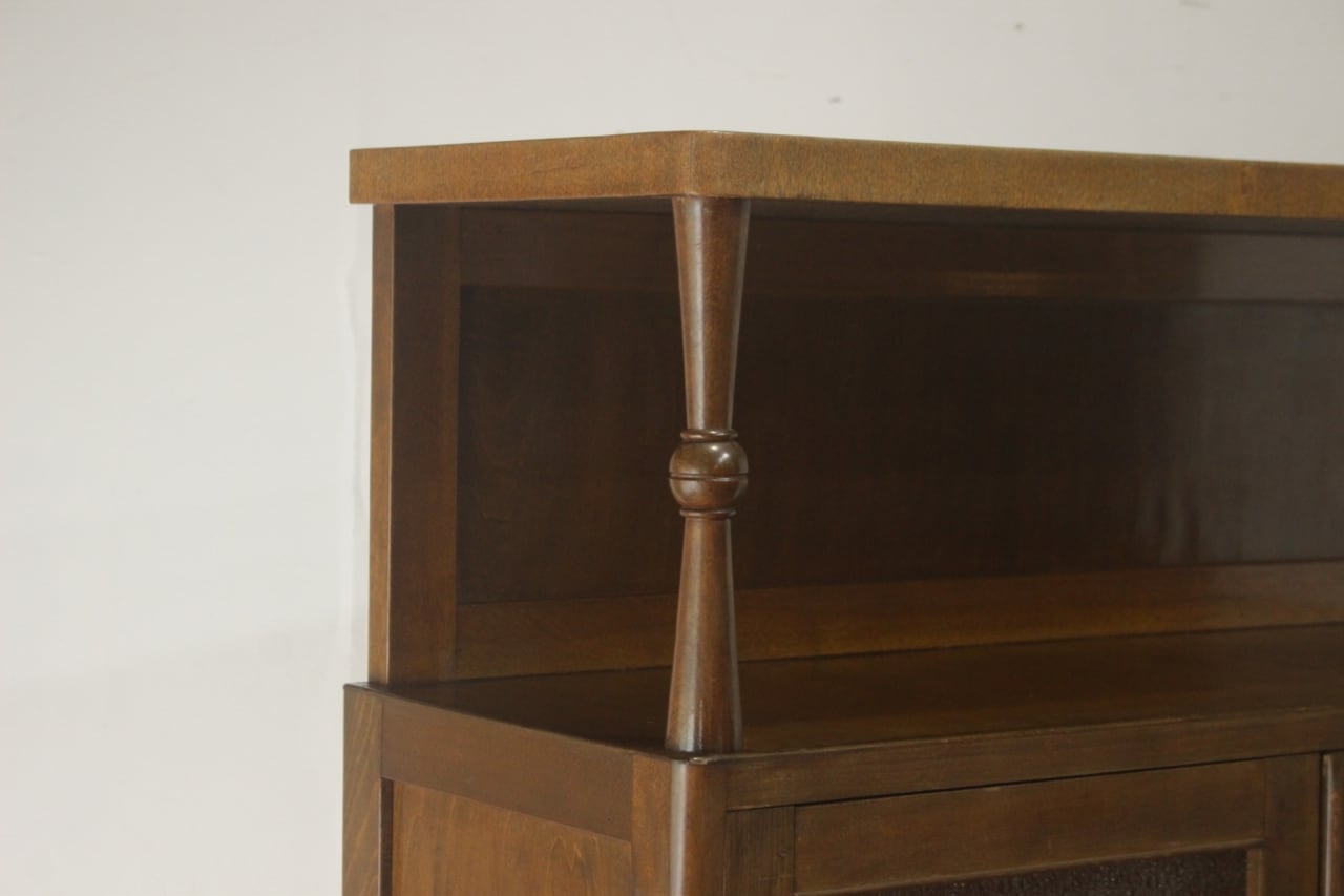 レトロ ガラスキャビネット 本箱 収納 食器棚 ラック ダイヤガラス