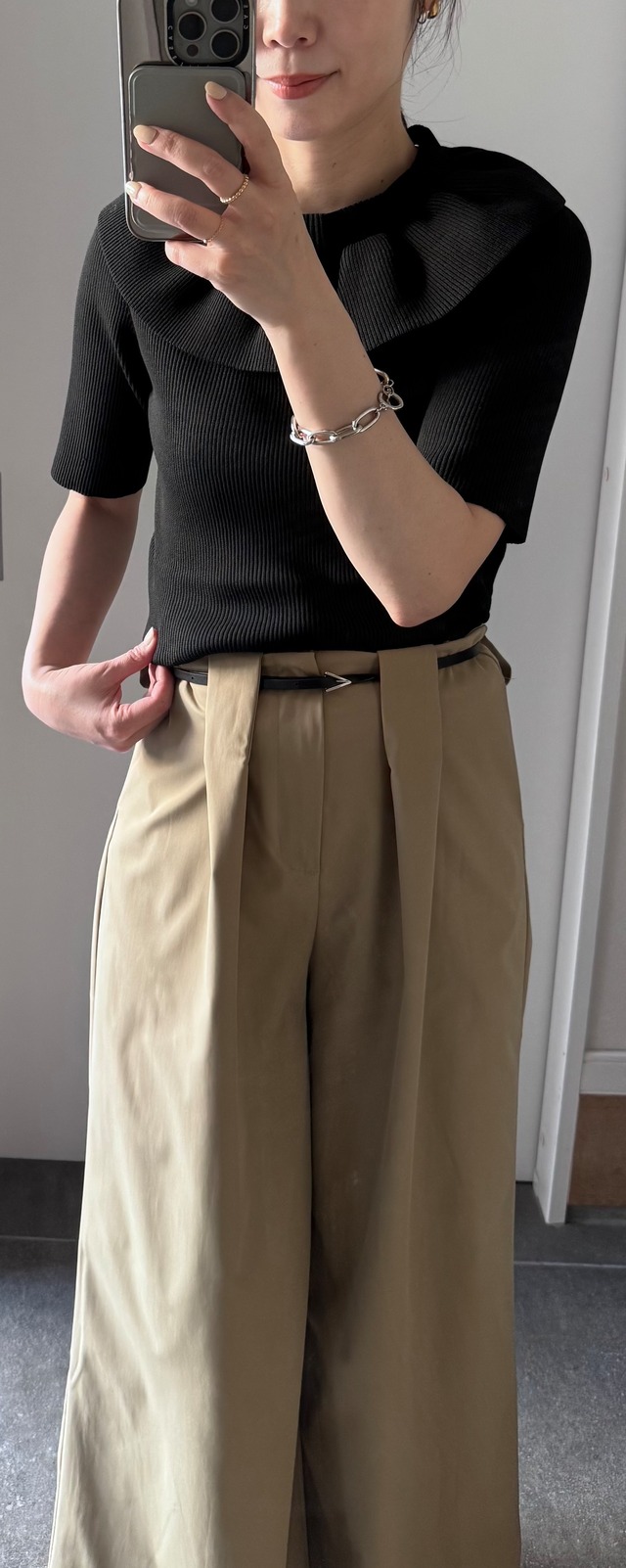 ハイウエストタックパンツ　全2色