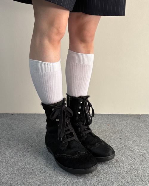 【EMPORIO ARMARNI】wing tip hair calf boots