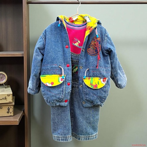 【KIDS】vintage denim jacket size:110前後