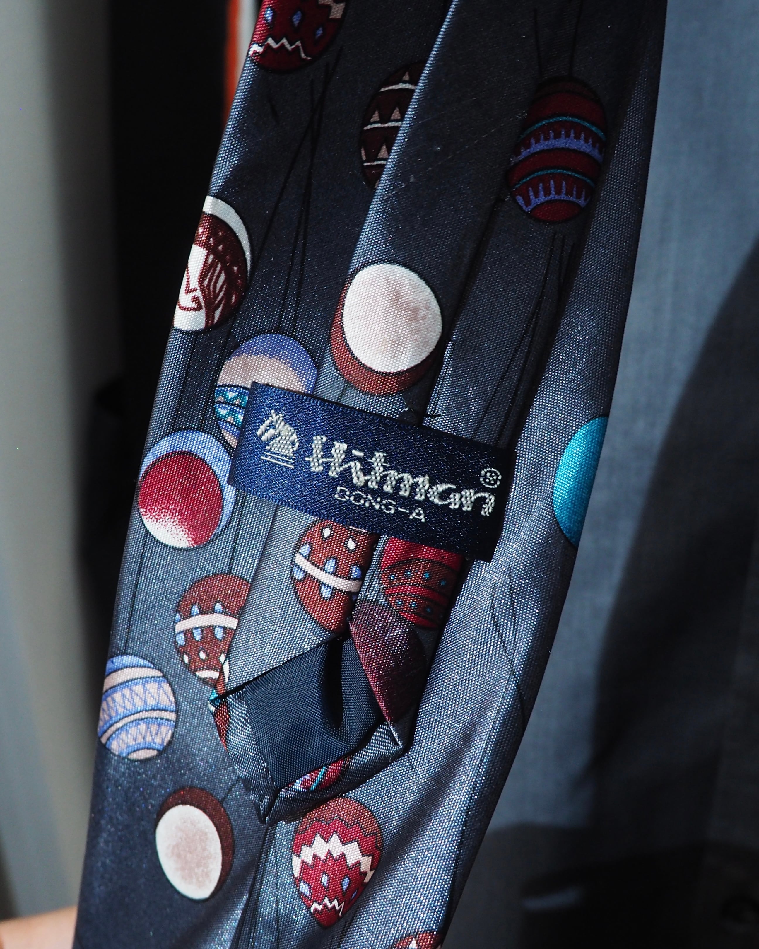 1990s Multi color Balloon pattern vintage Tie