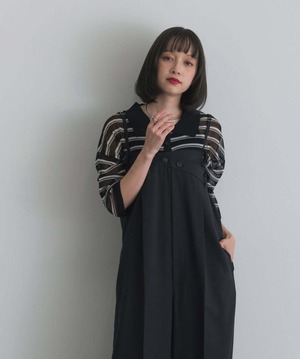 5173 ボーダーポロニット black