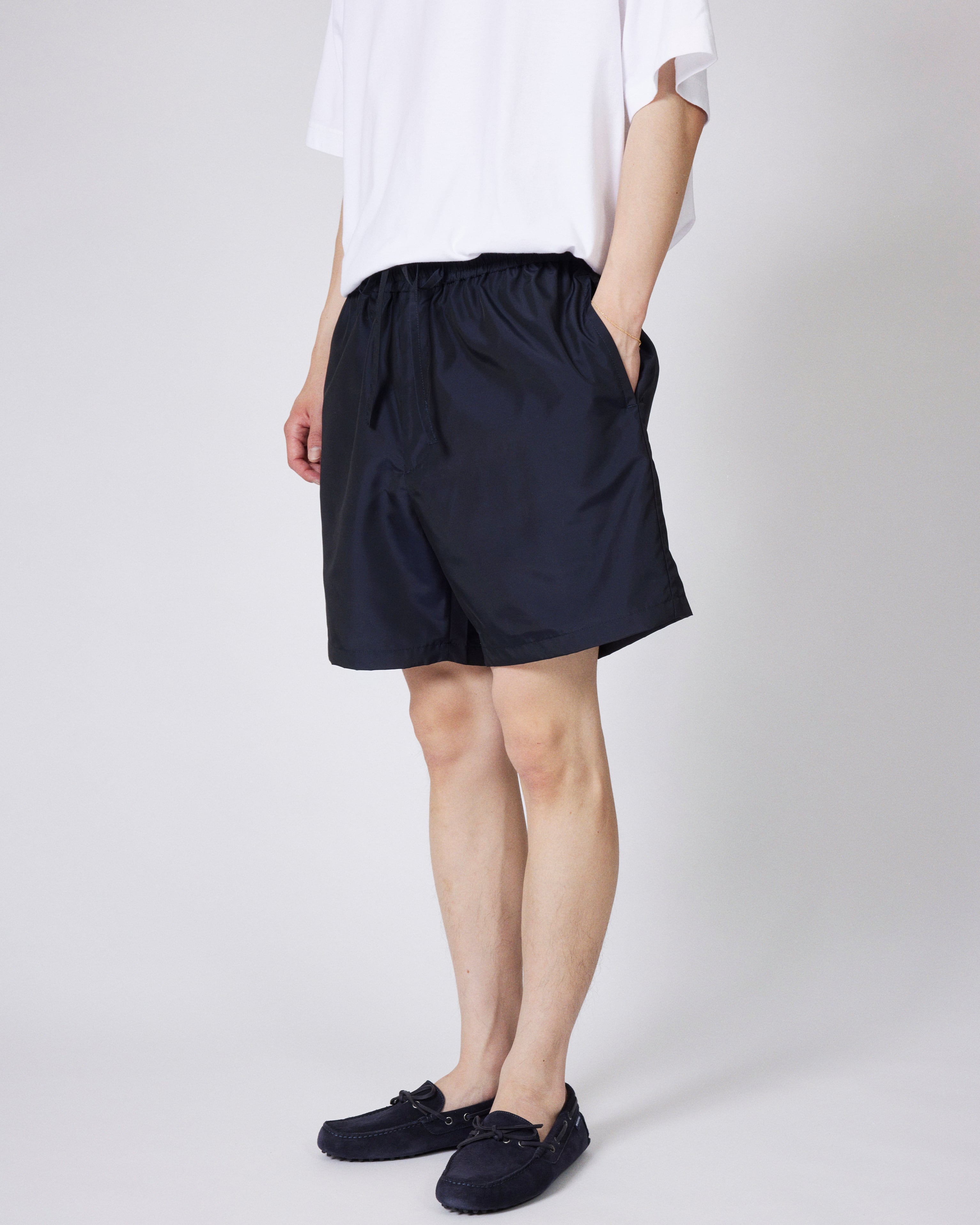 everyone nylon silk short pants (NAVY) | everyone