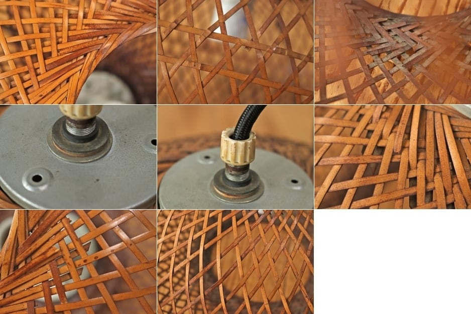 レトロ 竹細工 ペンダントランプ ライト 吊り下げ 照明 シェード 和