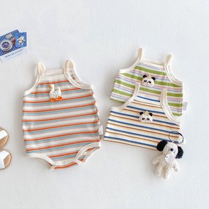 【BABY&KID】夏新作ボーダーキャミロンパース