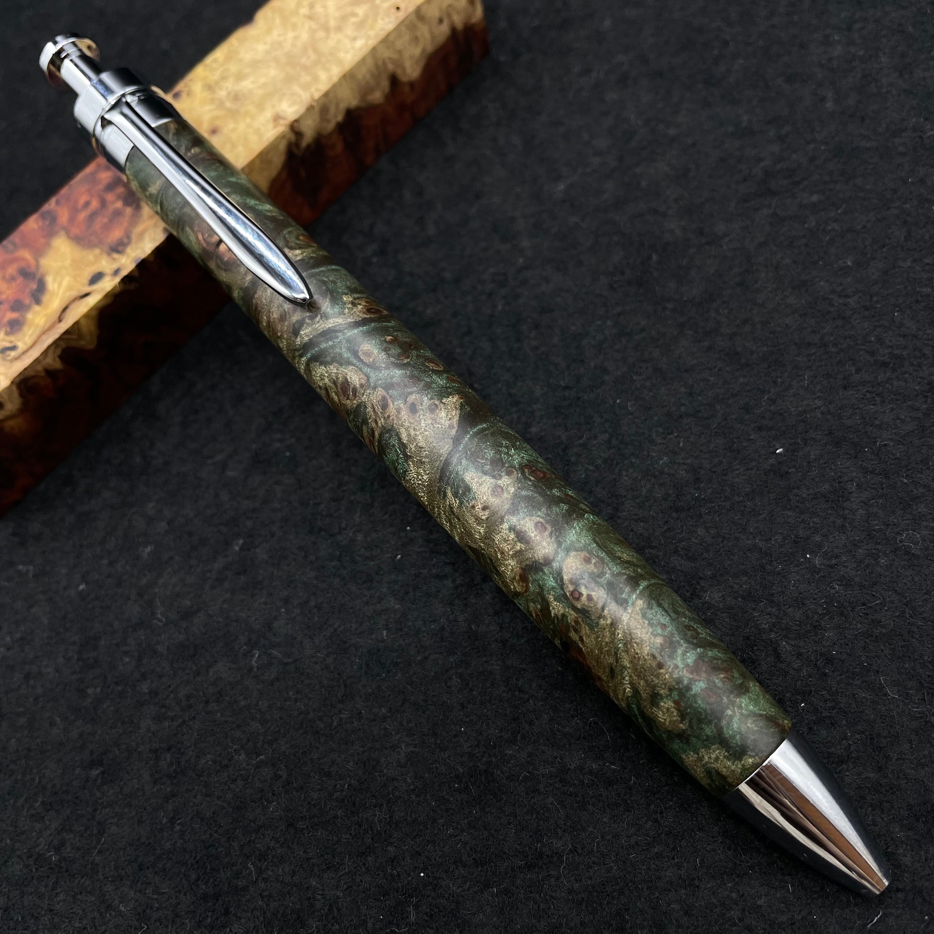 黒柿 孔雀杢】木軸ペン 三神シャープ1000 / 三神ボール1000 | 富士瘤 Craft