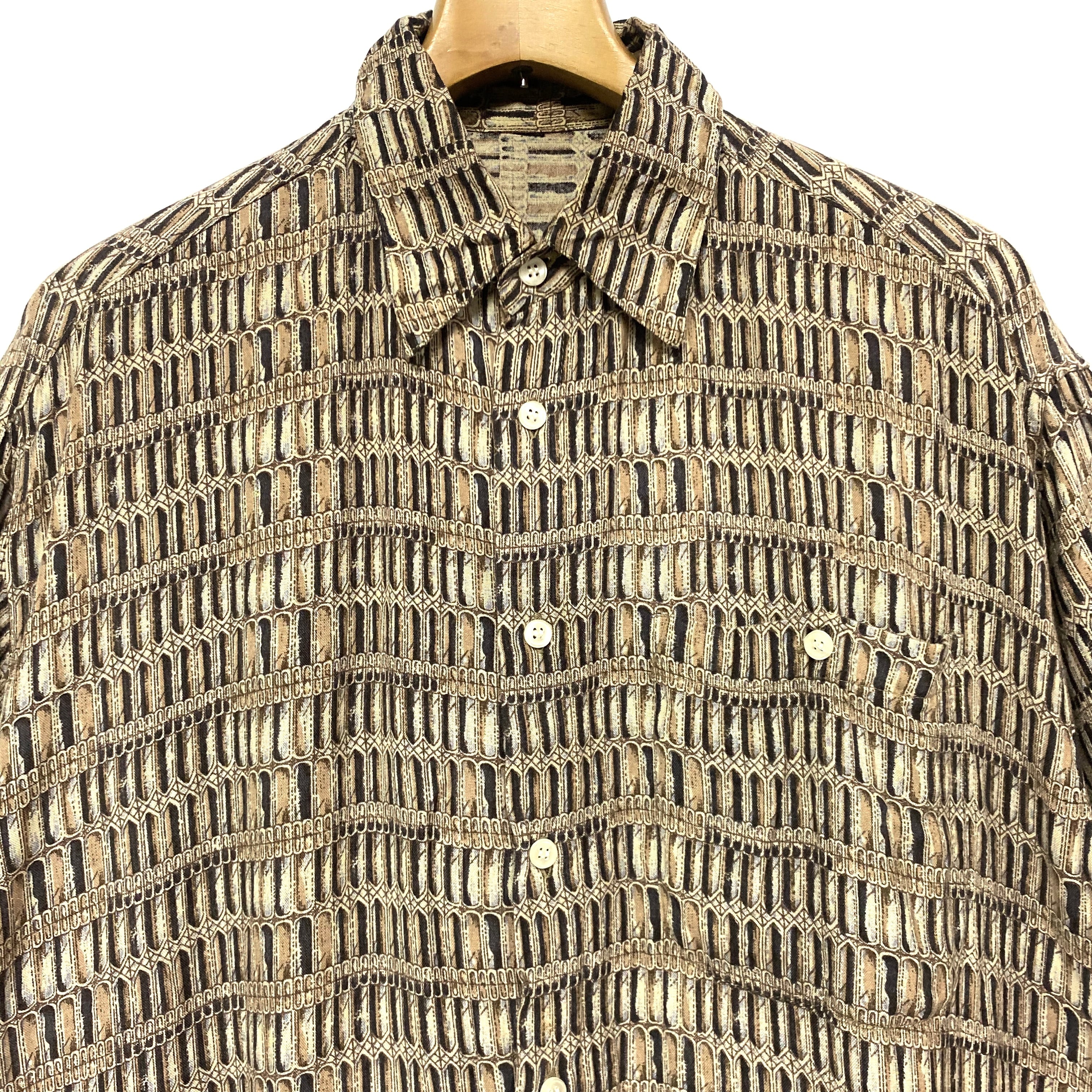 総柄 レーヨンシャツ メンズl相当 古着 半袖シャツ Al 216sa10 Sa Cave 古着屋 公式 古着通販サイト